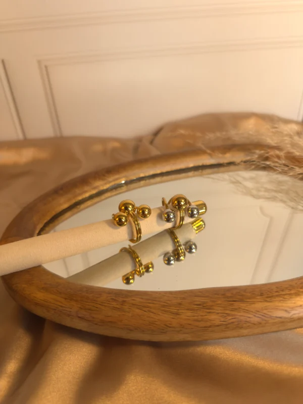 Anillo trio de bolas